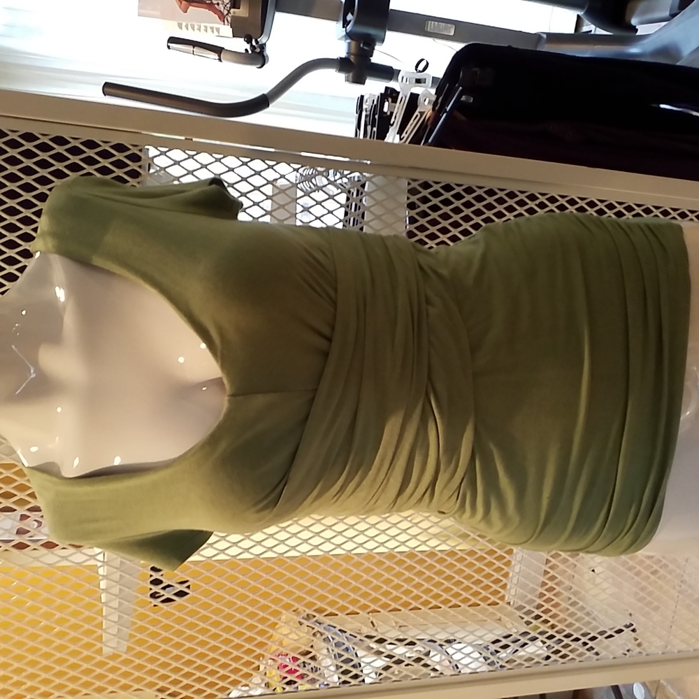 Anthropologie Bordeaux Wrap Top. Ruched and Shirred Detail.